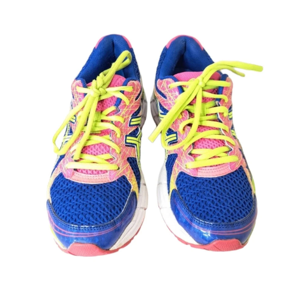 Asics Women's Multicolored Neon Colors Running Shoes Size 7 - Picture 3 of 13